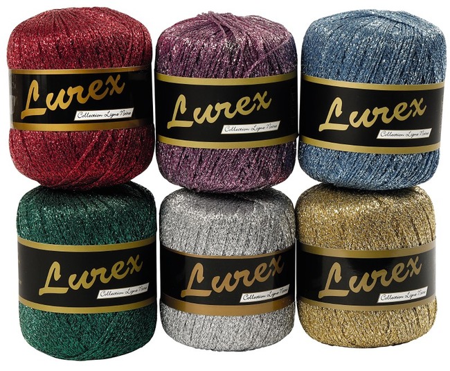 Borduren - Lurex - metallic kleuren - garen - set van 6 assorti