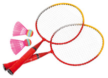Werpspel - badmintonset - rackets en balpluimpjes - per set