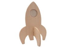 Fotokaders - raket - hout - set van 12
