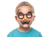 Cadeautje - grappige vermomming - snor, neus en bril - set van 8