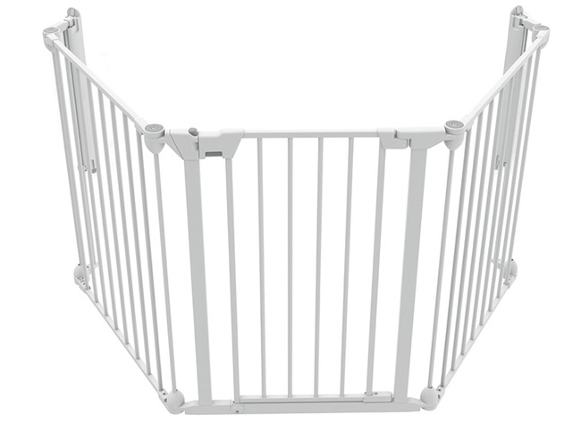 Veiligheidshekken - 3-panelen hek - wit, zwart - wit - per stuk