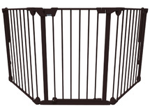 Veiligheidshekken - 3-panelen hek - wit, zwart - zwart - per stuk