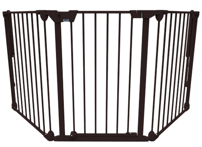 Veiligheidshekken - 3-panelen hek - wit, zwart - zwart - per stuk