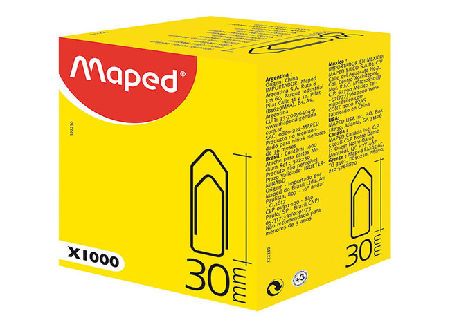 Papierklemmen - Maped - 30 mm - set van 1000