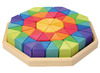 Open-ended - Grimm's - reuze achthoek - geometrische figuren - puzzel - hout - set van 72