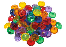 Lichtbordmateriaal - diamanten - transparant - kunststof - set van 60