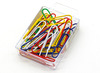 Papierklemmen - 50 mm - gekleurd - in ophangdoosje - set van 30