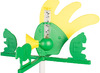 Weerstation - 3D - met staander - weer - per stuk