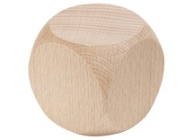 Dobbelstenen - blanco - 3 x 3 cm - hout - set van 10