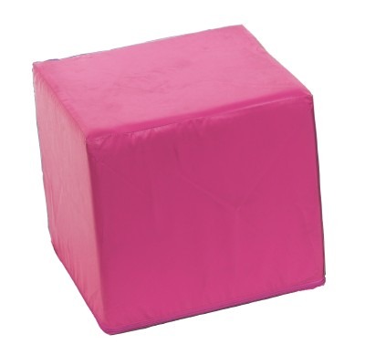 CUBE DASSISE EN MOUSSE - POUF, H 35 CM