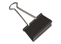 Papierklemmen - paperclips - foldback - zwart - 19 mm - set van 10