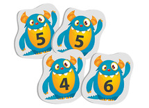 Rekenspel - Akros - tellen tot 10 - monsters - per spel