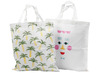 Draagtas - boodschappentas met korte lussen - textiel - blanco - 36 x 41 cm - per stuk