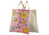 Draagtas - boodschappentas met korte lussen - textiel - blanco - 36 x 41 cm - per stuk