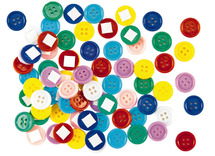 Knopen - verschillende kleuren - mix - zelfklevend - 1,5 cm diameter - decoratie - set van 200 assorti