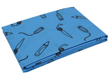 Knutselmat - kunststof - 150 x 150 cm - blauw - per stuk