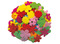 Figuren - vilt - bloemen - decoratie - set van 135 assorti
