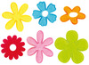 Figuren - vilt - bloemen - decoratie - set van 135 assorti