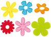 Decoratie - vilt - bloemen - set van 135 assorti