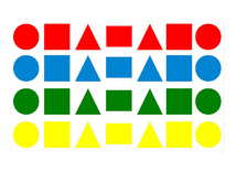 Stickers - Apli - verschillende vormen - gekleurd - per stuk