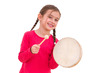 Handdrum - natuurvel - 25 cm diameter - per stuk