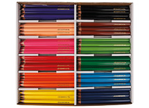 Dikke kleurpotloden - driehoekig - colortime - klasverpakking - assortiment van 144