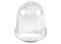 Decoratie - sneeuwbol - schudbol - plastic - 6,5 cm - set van 4