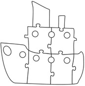 KARTON - PUZZEL - BOOT - PER 4