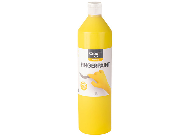 Verf - vingerverf - Creall Fingerpaint - 750 ml - geel - per stuk
