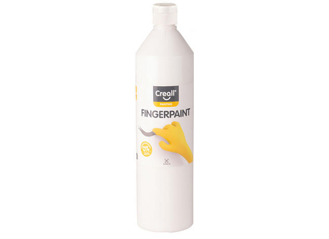 Verf - vingerverf - Creall Fingerpaint - 750 ml - wit - per stuk