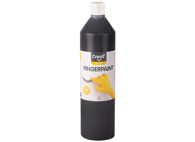 Verf - vingerverf - Creall Fingerpaint - 750 ml - zwart - per stuk