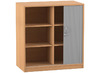 KAST - HOUT - ROLDEUREN - MET SOKKEL