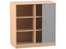 Kast - Hout - Roldeuren - Met Sokkel - lichte esdoorn - per stuk