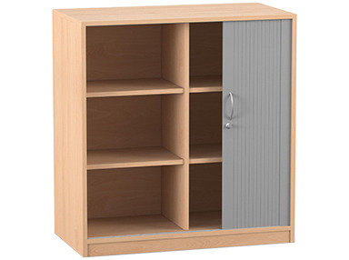 Kast - Hout - Roldeuren - Met Sokkel - lichte esdoorn - per stuk