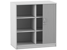 Kast - Hout - Roldeuren - Met Sokkel - grijs - per stuk