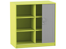 Kast - Hout - Roldeuren - Met Sokkel - groen - per stuk