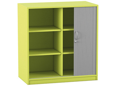 Kast - Hout - Roldeuren - Met Sokkel - groen - per stuk