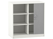Kast - Hout - Roldeuren - Met Sokkel - wit - per stuk