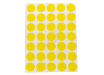 Stickers - Apli - rond - 13 mm - geel - set van 175