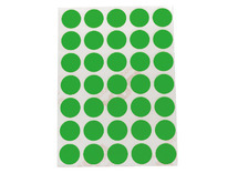 Stickers - Apli - rond - 13 mm - groen - set van 175