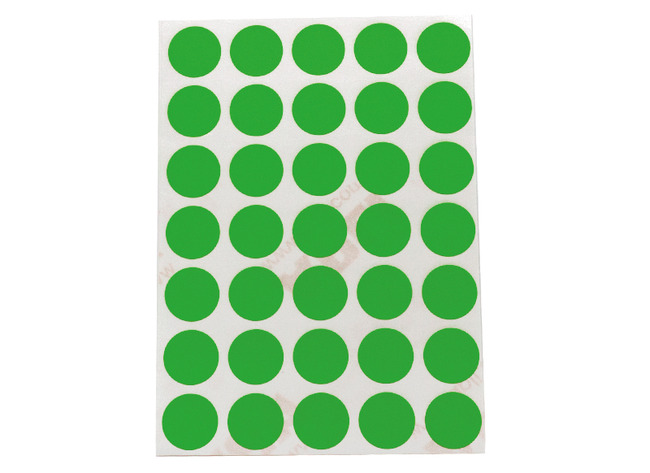 Stickers - Apli - rond - 13 mm - groen - set van 175