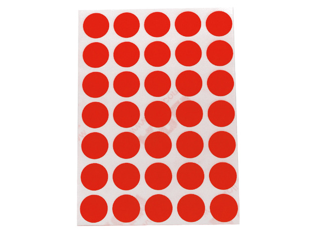 Stickers - Apli - rond - 13 mm - rood - set van 175
