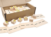 Bouwset - Just Blocks Schoolset Medium - hout - set van 148 assorti