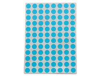 Stickers - Apli - rond - 8 mm - blauw - set van 288