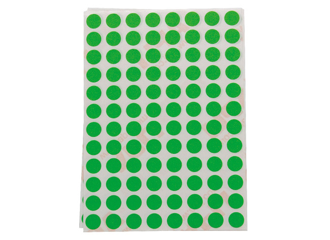 Stickers - Apli - rond - 8 mm - groen - set van 288
