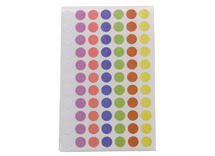 Stickers - Apli - rond - 8 mm - pastelkleuren - set van 288
