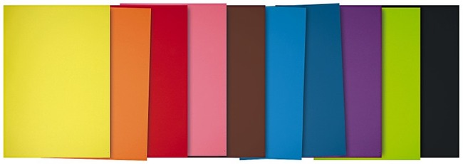 Karton - plakkaatkarton - gekleurd - 68 x 48 cm - 380 g - set van 10 assorti