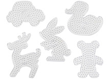 Onderplaat - figuren - voor maxi kralen - set van 5 assorti