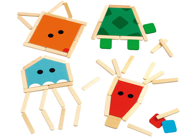 Kleur en vorm - Djeco - Stick Basic - puzzelsticks - per spel