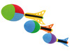 Werpspel - torpedo - raket - 20 cm - foam - per stuk
